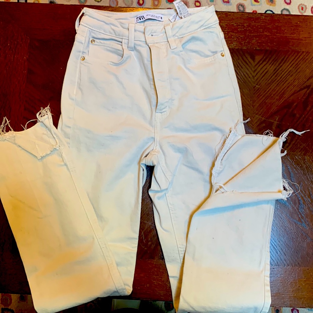 Zara fitted jeans - excellent condition .